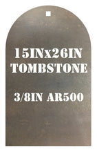 Load image into Gallery viewer, Magnum Target 10&quot;x17&quot; or 15&quot;x26&quot; 3/8&quot; AR500 Tombstone/Gravestone Cowboy Action Silhouette CAS Steel Shooting Metal Gong Hanging Target
