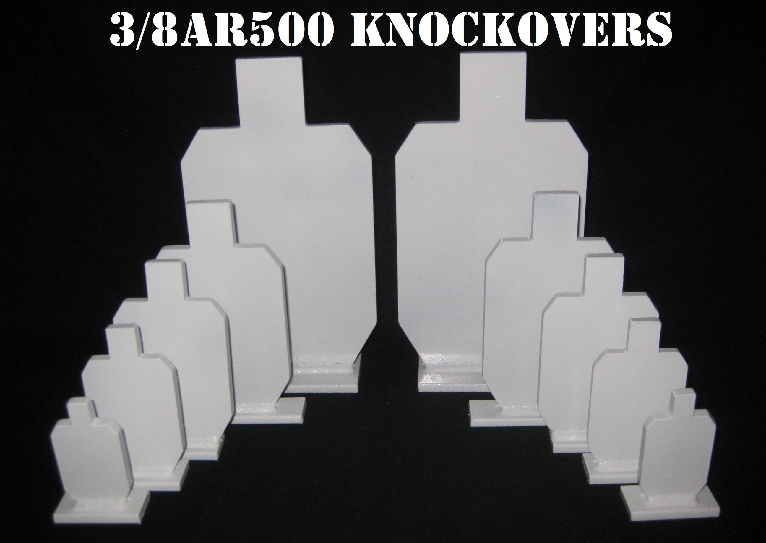 Over Target Stamp 10pc IDPA/IPSC Steel Shooting Range Knock-over Targets - AR500 Metal K ...