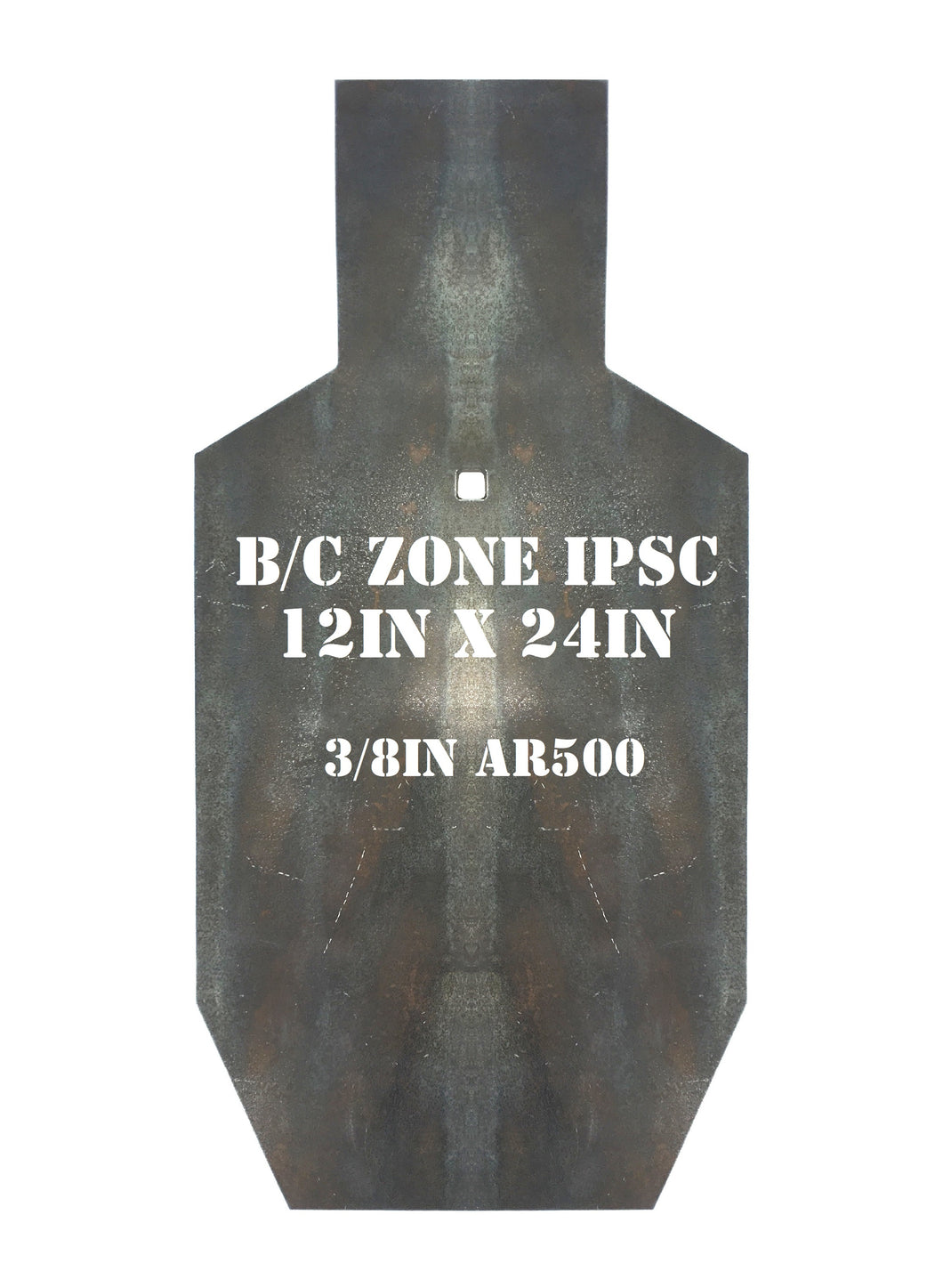 Magnum Target AR500 12x24 B/C Zone IPSC IDPA 3/8” Steel Shooting Target Rifle Gong Silhouette - BCZ12x241AR500