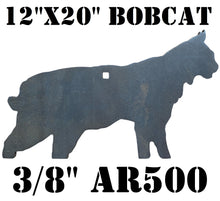 Load image into Gallery viewer, 3/8in AR500 12inx20in Bobcat Silhouette Steel Target with hole for mounting
