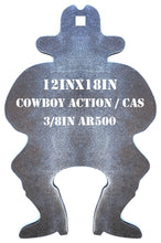 Load image into Gallery viewer, 12&quot;x18&quot; 3/8&quot;AR500 Cowboy Action Silhouette Sheriff CAS Steel Shooting Metal Gong Target - CAS12x181SAR500
