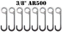 Load image into Gallery viewer, Magnum Target 3/8” AR500 6&quot; Long Steel Shooting Target Hanger Range Hooks for 3/4&quot; EMT Conduit 8pc - CHLONG8AR500
