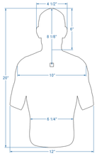 Load image into Gallery viewer, Magnum Target 3/8&quot; AR500 Combatant Silhouette 12&quot; x 20&quot; Steel Shooting Range Gong Metal Target (CS12x201OSAR500-1H)
