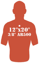 Load image into Gallery viewer, Magnum Target 3/8&quot; AR500 Combatant Silhouette 12&quot; x 20&quot; Steel Shooting Range Gong Metal Target (CS12x201OSAR500-1H)
