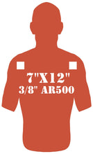Load image into Gallery viewer, Magnum Target 3/8&quot; AR500 Combatant Silhouette 7&quot; x 12&quot; Steel Shooting Range Gong Metal Target (CS7x121OAR500)
