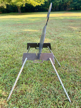 Load image into Gallery viewer, Portable 3/8&quot; AR500 18&quot;x22&quot; Combatant Torso Hardened Steel Shooting Target Silhouette w/ Metal Ground Stand for 3/4&quot; EMT Conduit (CSGT18x221AR500EMT)
