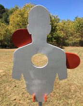 Load image into Gallery viewer, Magnum Target 3/8 AR500 Full Size 16x30 Combatant Steel Hostage Reactive IDPA Shooting Target for T-Post - CSHT16x30TPM2DT-KIT
