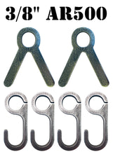 Load image into Gallery viewer, Magnum Target 3/8” AR500 Steel Shooting Target Conduit Stand Brackets - 2 Brackets / 4 Hooks
