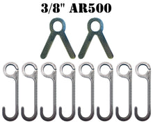 Load image into Gallery viewer, Magnum Target 3/8” AR500 Steel Shooting Target Conduit Stand Brackets - 2 Brackets / 8 Hooks
