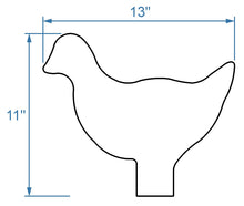 Load image into Gallery viewer, 13&quot;x11&quot; 3/8&quot; AR500 NRA/IHMSA FULL SCALE Metallic Chicken Silhouette Plate - Steel Shooting Target for Swingers (FULLCHKN-PLATE-AR500)
