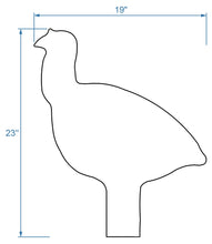 Load image into Gallery viewer, 23&quot;x19&quot; 3/8&quot; AR500 NRA/IHMSA FULL SCALE Metallic Turkey Silhouette Plate - Steel Shooting Target for Swingers (FULLTRKY-PLATE-AR500)
