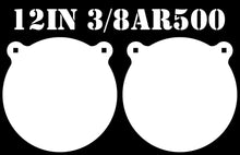 Load image into Gallery viewer, 12&quot; 3/8&quot; AR500 2pc Gong Set - Pistol &amp; Rifle Steel Shooting Target Silhouettes (G122WEAR500)

