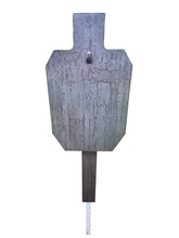 Load image into Gallery viewer, 3/8&quot; AR500 Bundle - 66% 2/3 Scale IDPA/IPSC 12&quot;x20&quot; Steel Shooting Target w/ T-Post Hook &amp; 20&quot; Protector Plate (G12x201STPH1TP-PP1AR500)
