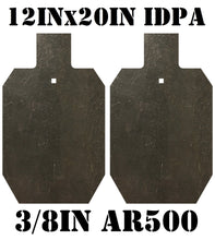 Load image into Gallery viewer, Magnum Target 3/8&quot; AR500 2/3 Scale 66% 12&quot;x20&quot; IDPA/IPSC Steel Shooting Target - 2pc Rifle Gong Set (G12x202SAR500)
