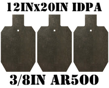 Load image into Gallery viewer, Magnum Target 2/3 Scale 66% 12&quot;x20&quot; 3/8&quot; AR500 IDPA/IPSC Steel Shooting Target - 3pc Stand Mounted Rifle Gong (G12X203SAR500)
