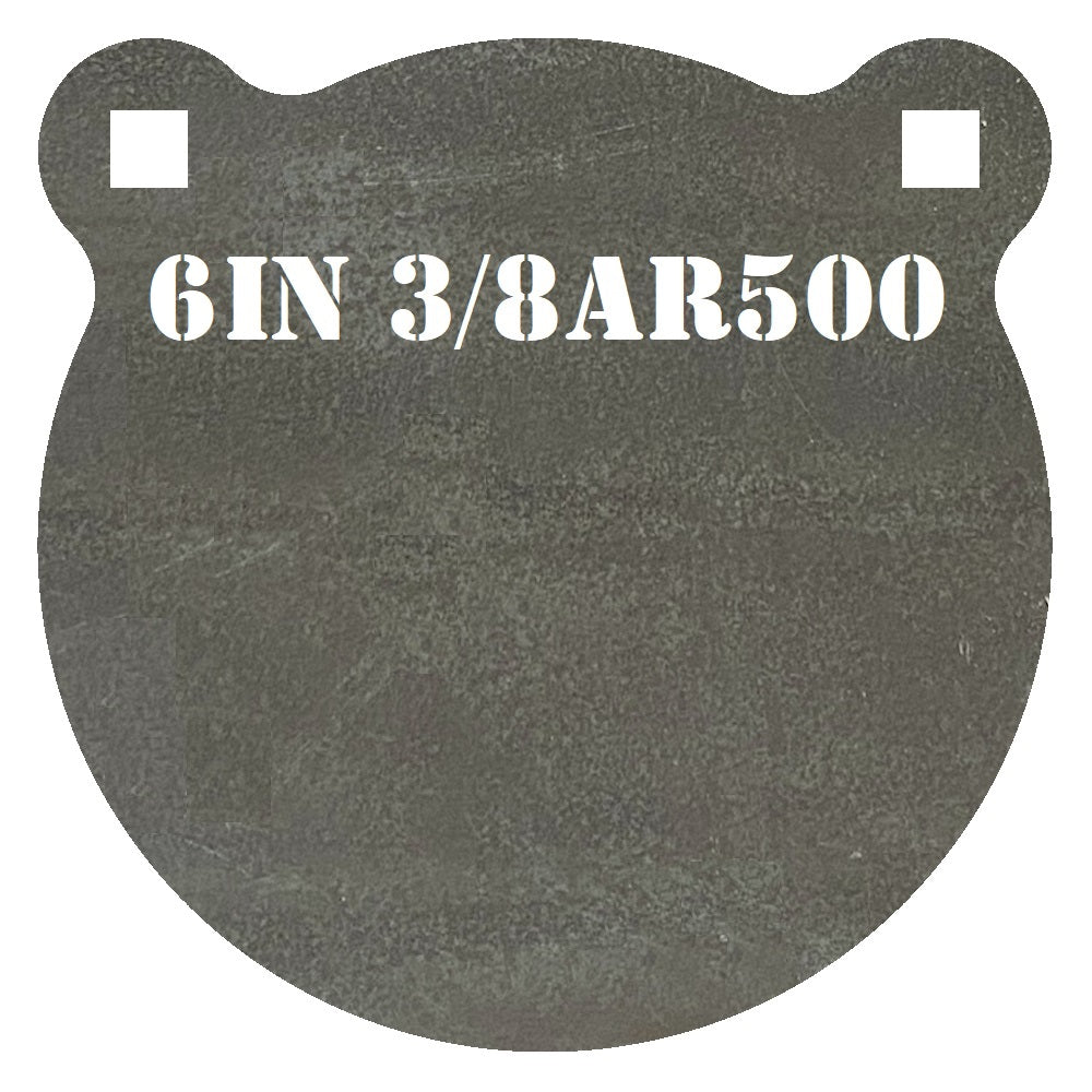 Magnum Target 6 in. AR500 Gong/Hanger Shooting Target - 3/8 Thk Pistol & Rifle Target - 1pc. Set (G61EAR500)