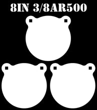 Load image into Gallery viewer, Magnum Target 8in 3/8&quot; AR500 Gong/Hanger Steel Shooting Target - Pistol &amp; Rifle Plate 3pc Set (G83WEAR500)
