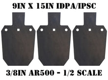 Load image into Gallery viewer, Magnum Target 9&quot;x15&quot; 3/8&quot; AR500 1/2 Scale IDPA/IPSC Steel Shooting Gong Target 3pc - G9x153AR500
