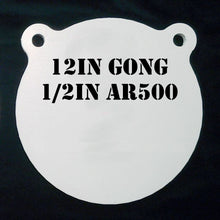 Load image into Gallery viewer, Magnum Target 12in. 1/2&quot; AR500 Gong/Hanger Shooting Target - 1/2 Thk Pistol &amp; Rifle Plate - 1pc. Steel Target Set - GEW121HAR5
