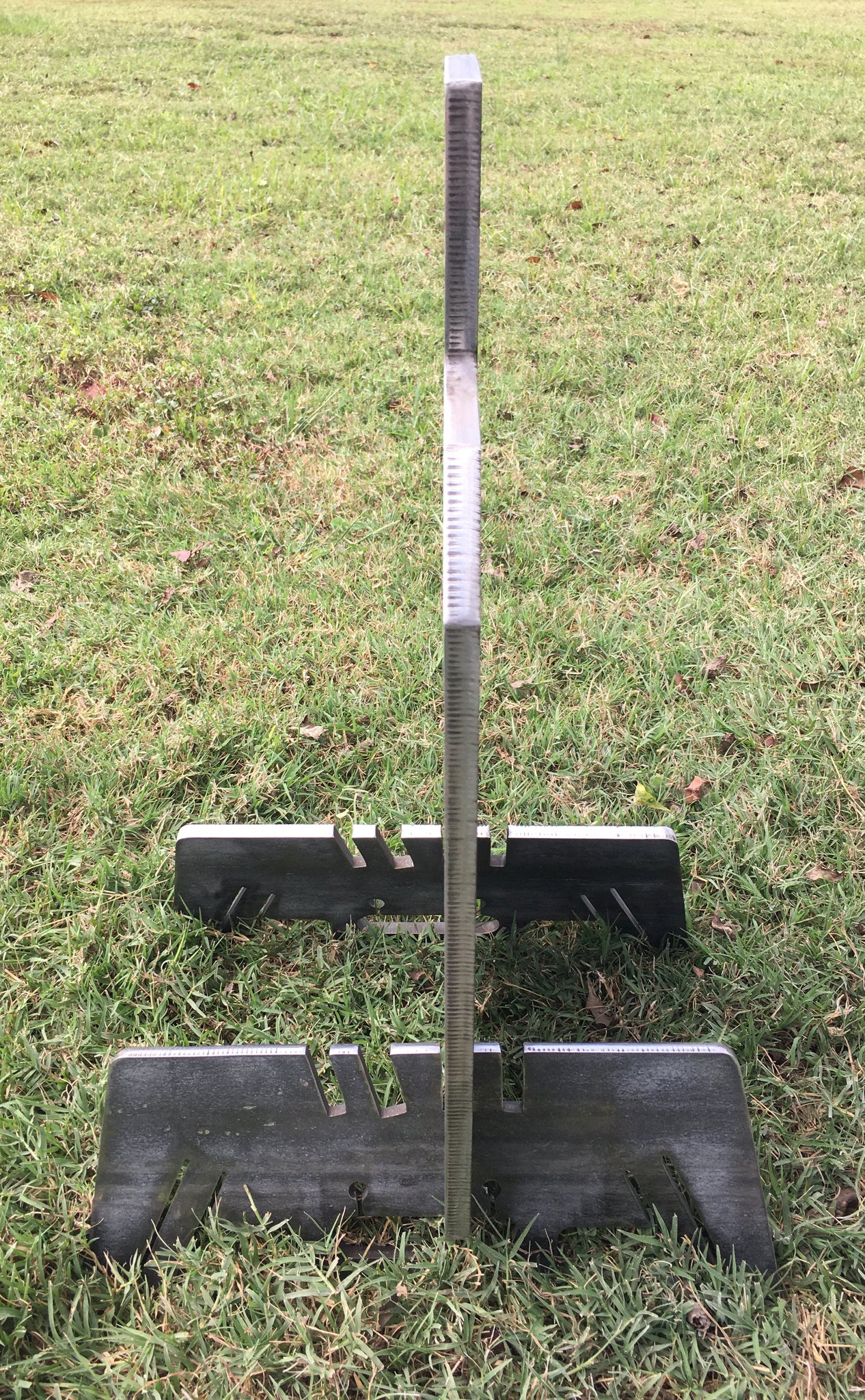 AR500 Steel Silhouette Target Stand Combo - 2/3 IDPA Size, 1/2" Thick, 12"x20"