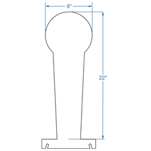 Load image into Gallery viewer, 3/8" AR500 Steel Reactive IPSC Mini 22"x8" Classic or 28"x8" Pepper Popper Metal Shooting Target w/ Ground Stand (GTMCP8x22AR500) (GTMPP8x28AR500)
