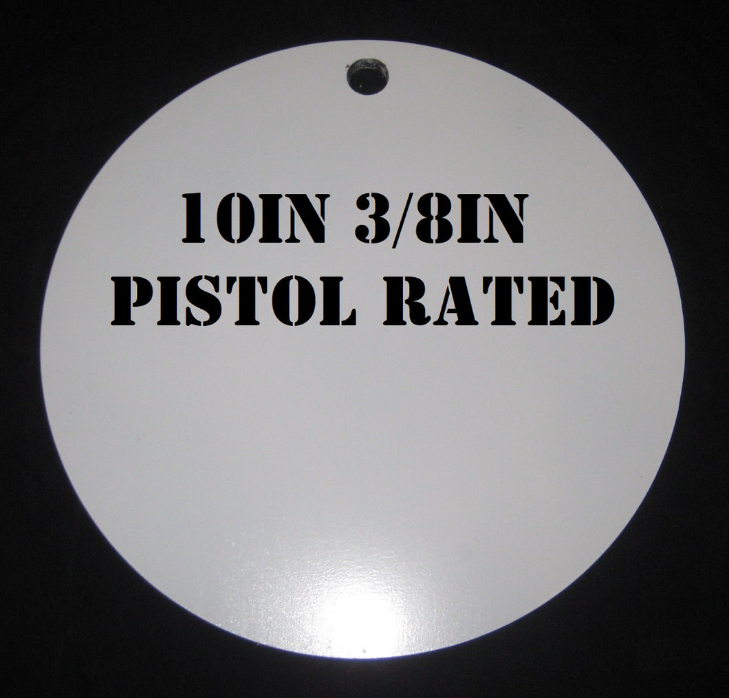 Magnum Target 10 in Round NRA PISTOL ONLY Target - 3/8in. Mild Steel Target - 1pc. Metal Plate Set - H101W