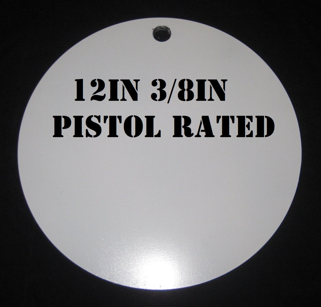 Magnum Target 12 in Round NRA PISTOL ONLY Target - 3/8in. Mild Steel Target - 1pc. Metal Plate Set - H121W