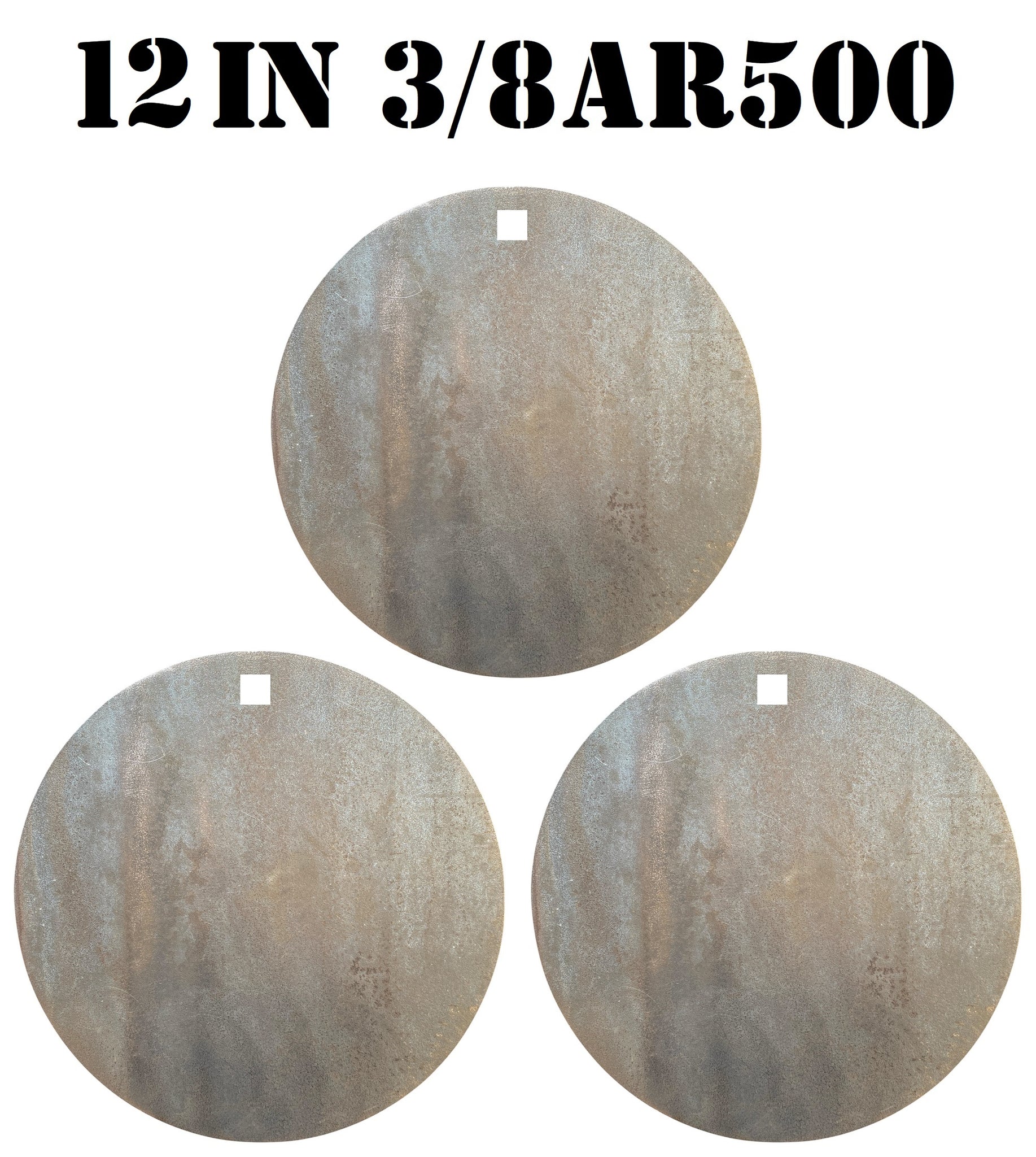 123 Target Magnum Target 12 in. AR500 Gong/Hanger Shooting Target - 3/8 Thk Pistol ...