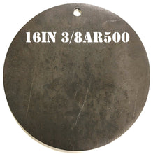 Load image into Gallery viewer, Magnum Target 16in 3/8&quot; AR500 Gong/Hanger Steel Shooting Target - Pistol &amp; Rifle Plate 1pc Set (H161AR500)
