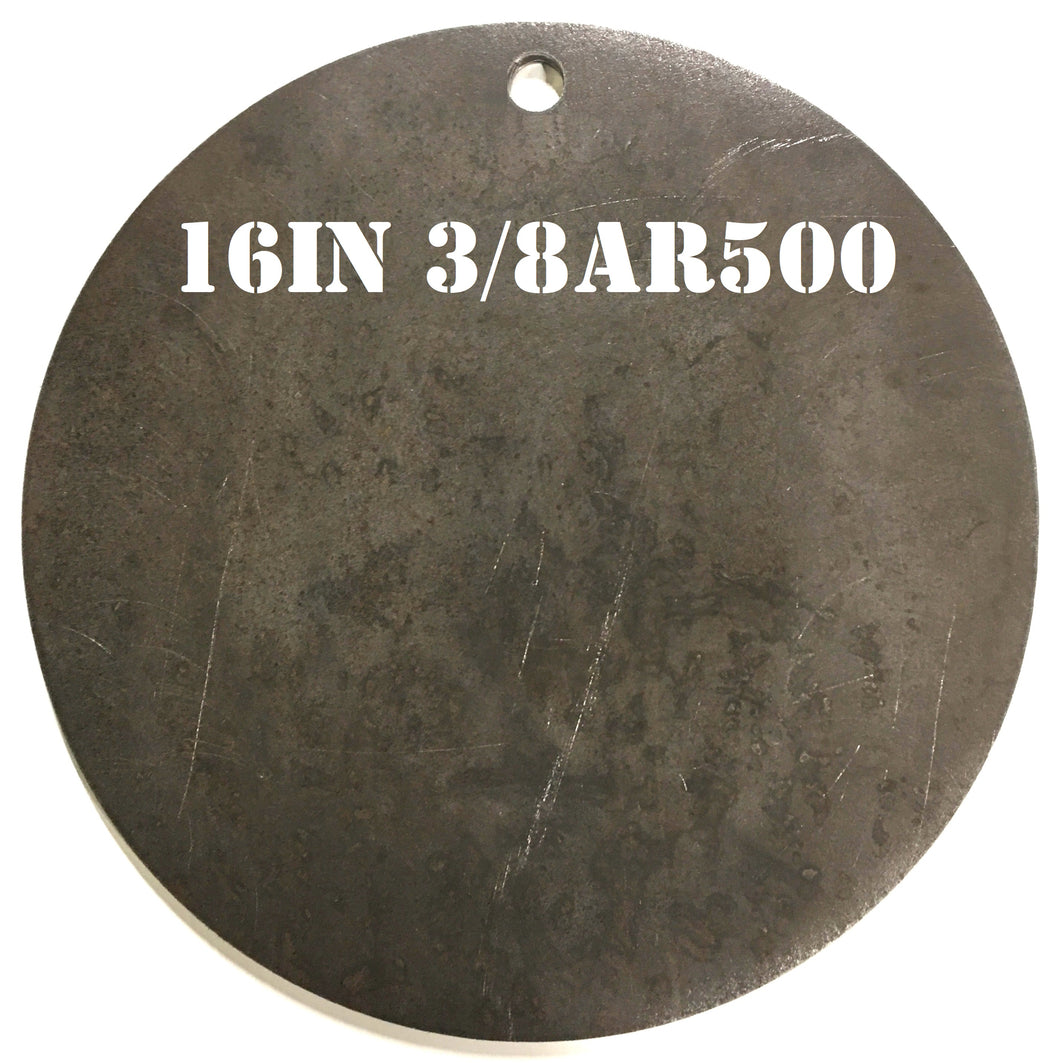 Magnum Target 16 in. AR500 Gong/Hanger Shooting Target - 3/8 Thk Pistol & Rifle Target - 1pc. Steel Target Set - H161AR500