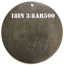 Load image into Gallery viewer, Magnum Target 18in 3/8&quot; AR500 Gong/Hanger Steel Shooting Target - Pistol &amp; Rifle Plate 1pc Set (H181AR500)
