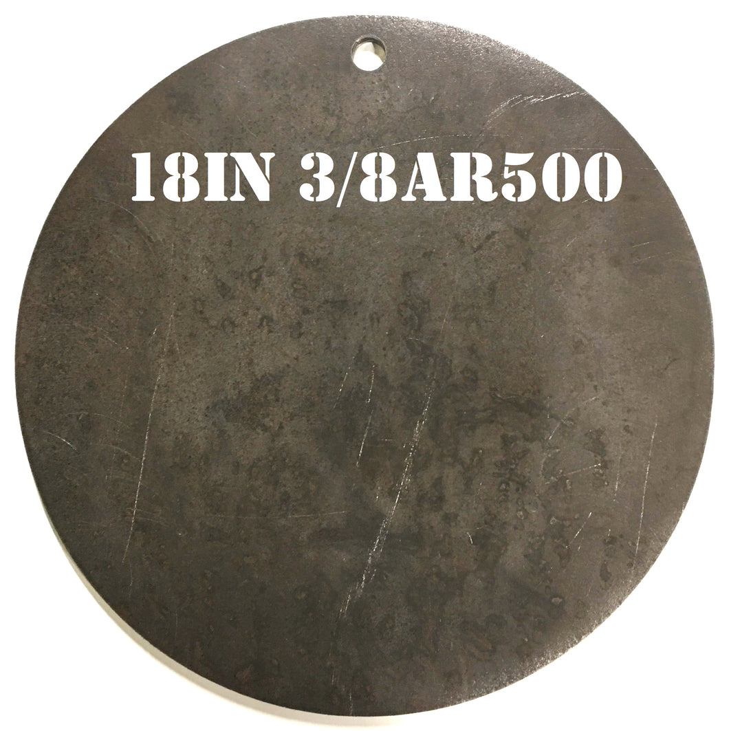 Magnum Target 18 in. AR500 Gong/Hanger Shooting Target - 3/8 Thk Pistol & Rifle Target - 1pc. Steel Target Set - H181AR500