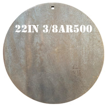 Load image into Gallery viewer, 22" 3/8" AR500 Gong/Hanger Steel Shooting Target - Pistol &amp; Rifle Plate 1pc Set (H221AR500)
