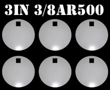 Load image into Gallery viewer, Magnum Target 3 in. AR500 Gong/Hanger Shooting Target - 3/8 Thk Pistol &amp; Rifle Target - 6pc. Steel Target Set - H36WAR500
