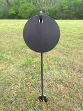 Load image into Gallery viewer, 3/8" AR500 6" Round NRA Steel Shooting Target &amp; 30" Ground Stake Stand (H61-HSTD1AR500-30IN)
