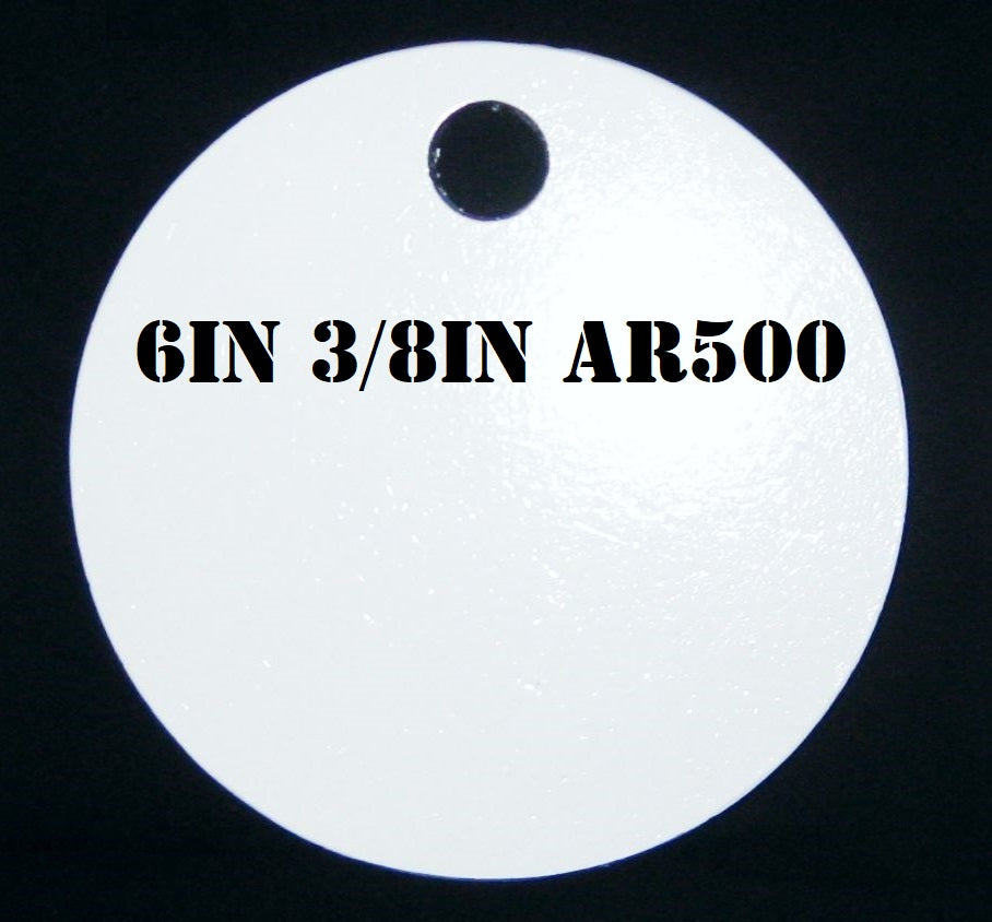 Magnum Target 6 in. AR500 Gong/Hanger Shooting Target - 3/8 Thk Pistol & Rifle Target - 1pc. Steel Target Set - H61WAR500