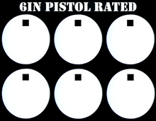 Load image into Gallery viewer, Magnum Target 6 in Round NRA PISTOL ONLY Targets - 3/8in. Mild Steel Targets - 6pc. Metal Plate Set (H66W)
