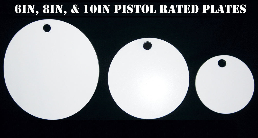 Magnum Target 6in., 8in., and 10in. Steel Pistol Targets - 3pc. Steel Shooting Target Plates - H68103W