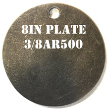 Load image into Gallery viewer, Magnum Target 8 in. AR500 Gong/Hanger NRA Shooting Target - 3/8 Thk Pistol &amp; Rifle Target - 1pc. Steel Target Set - H81AR500
