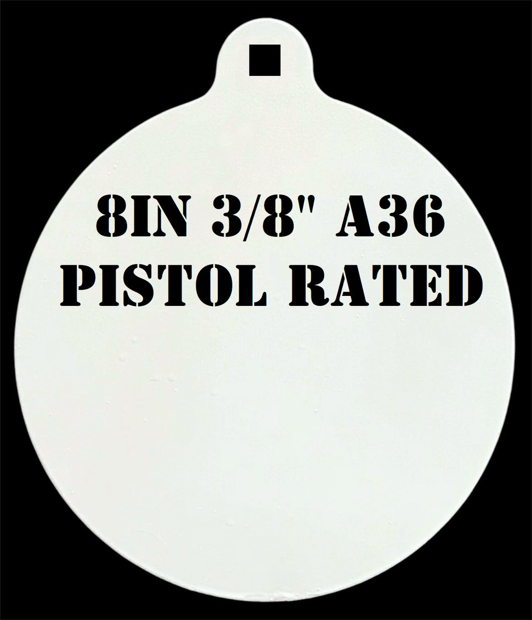 Magnum Target 8 in Round NRA PISTOL ONLY Target - 3/8in. Mild Steel Target - 1pc. Metal Plate Set (H81WE)