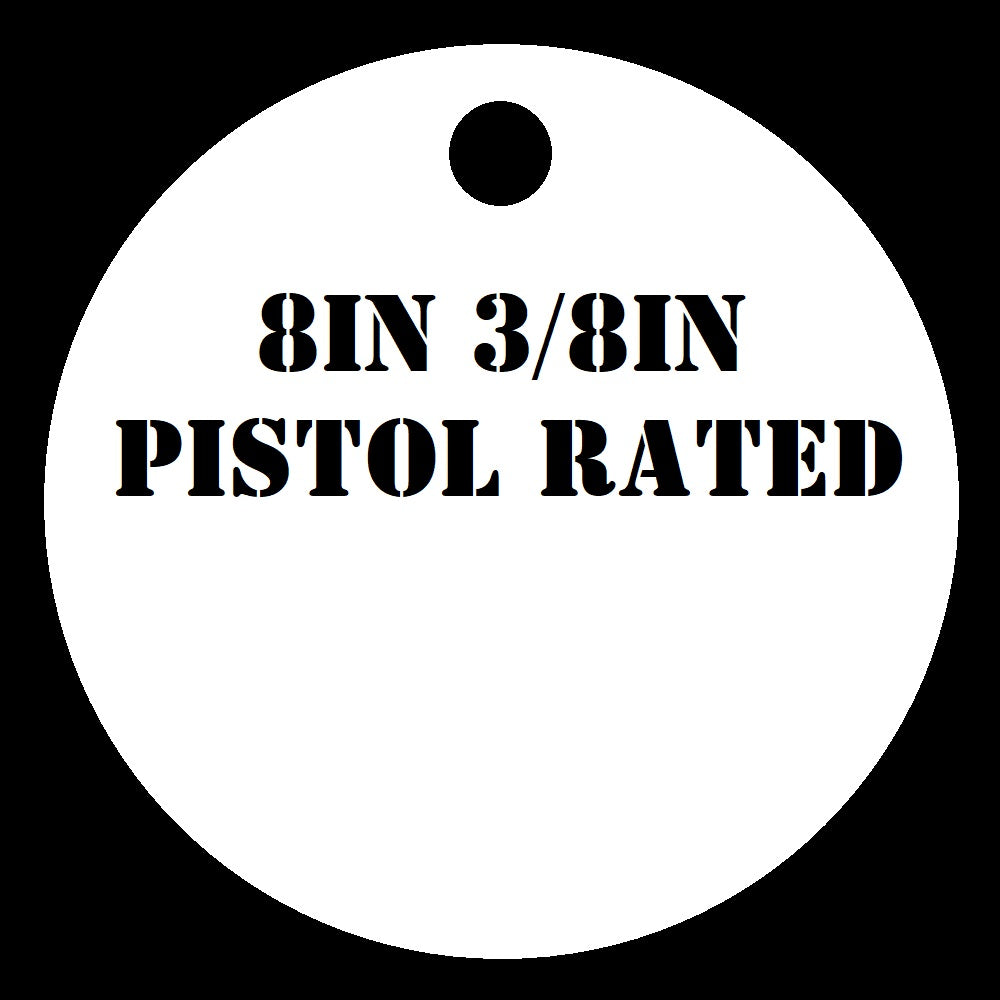 Magnum Target 8 in Round NRA PISTOL ONLY Target - 3/8in. Mild Steel Target - 1pc. Metal Plate Set - H81W
