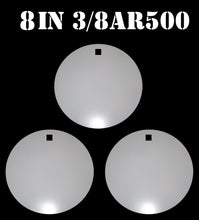 Load image into Gallery viewer, Magnum Target 8&quot; x 3/8&quot; AR500 NRA Gong/Hanger Steel Shooting Target - Pistol &amp; Rifle Plate 3pc Set (H83WAR500)
