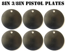 Load image into Gallery viewer, Magnum Target 8 in Round NRA PISTOL ONLY Target - 3/8in. Mild Steel Target - 6pc. Metal Plate Set - H86
