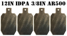 Load image into Gallery viewer, Magnum Target 12in. Tall IDPA/IPSC Pistol &amp; Rifle Target - 3/8in. AR500 Targets - 4pc. Metal Plate Set - HIDPA124AR500
