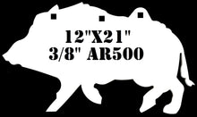 Load image into Gallery viewer, 12"x21" 3/8" AR500 Wild Hog Boar Pig Metal Gong Steel Shooting Rifle Target 1pc (HOG12x211WAR500)
