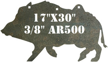 Load image into Gallery viewer, 17"x30" 3/8" AR500 Wild Hog Boar Pig Metal Gong Steel Shooting Rifle Target 1pc (HOG17x301AR500-NP)
