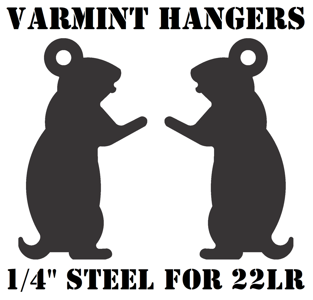 Magnum Target 2pc Prairie Dog Varmint/Animal Silhouette Hangers - 22LR Smallboar 1/4in Mild Steel Shooting Targets - HPD2NP