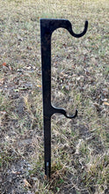Load image into Gallery viewer, 2pc Set of 30" Tall 1/4" Mild Steel Ground Stake Stands w/ Integrated Hooks for .22LR Rimfire Small Bore Steel Shooting Targets (HSTD2-30IN-14IN)
