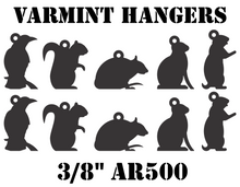 Load image into Gallery viewer, Magnum Target Varmint/Animal Silhouette Hangers - 3/8in AR500 Pistol/Rifle Steel Shooting Targets 10pc - HVAR10AR500
