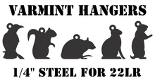 Load image into Gallery viewer, Magnum Target Varmint/Animal Silhouette Hangers - 22LR Smallboar 1/4in Mild Steel Shooting Targets 5pc - HVAR5
